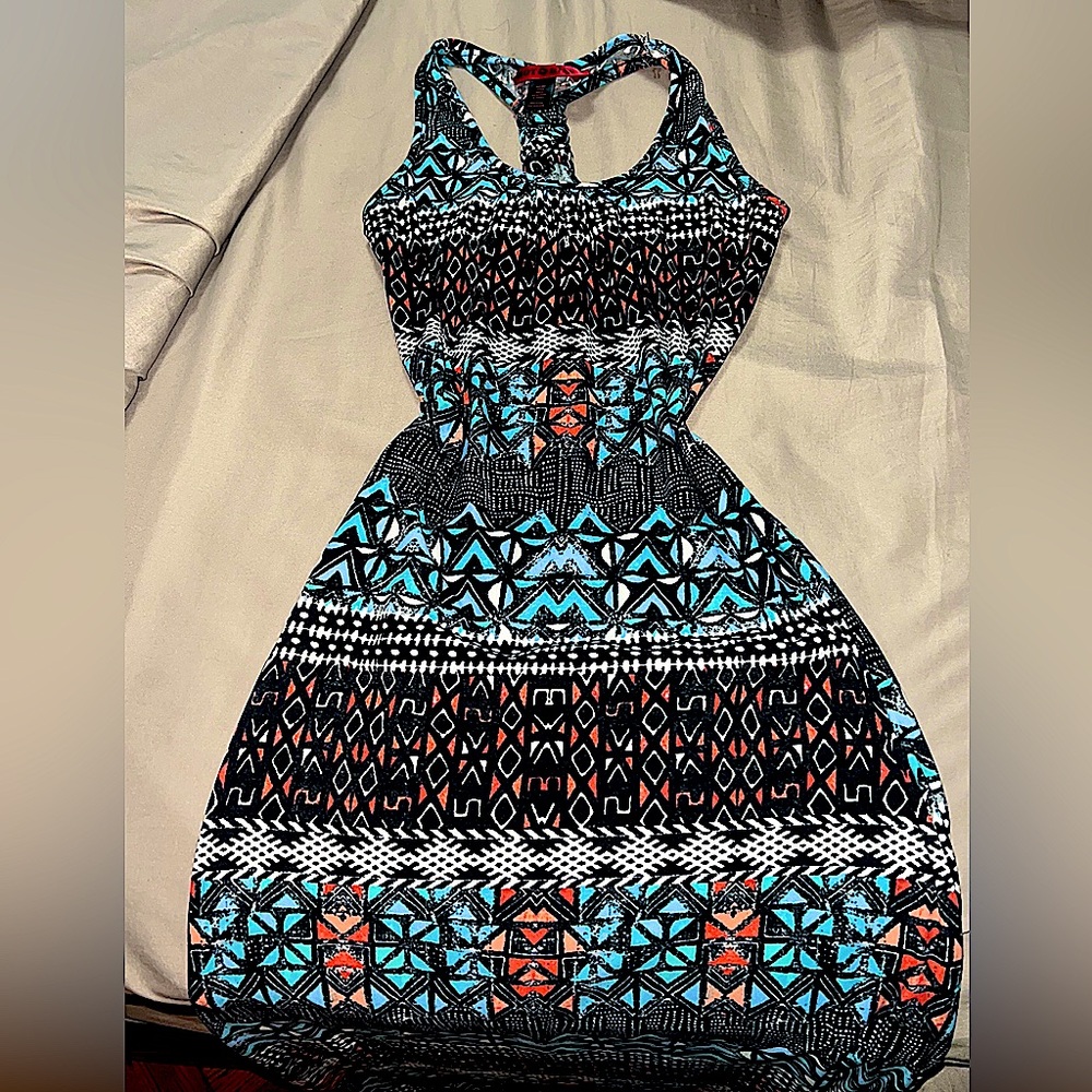 Aztec Print Pattern Adjustable Halter Stretchy Ma… - image 1